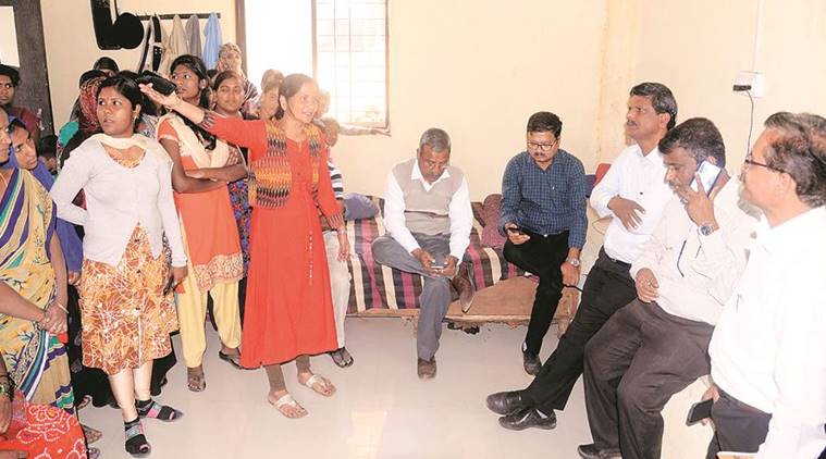 Pune news, Pune corporator locks up PCMC officials, Kasarwadi Dapodi water supply, pune water supply, PCMC, Asha Shendge, indian express