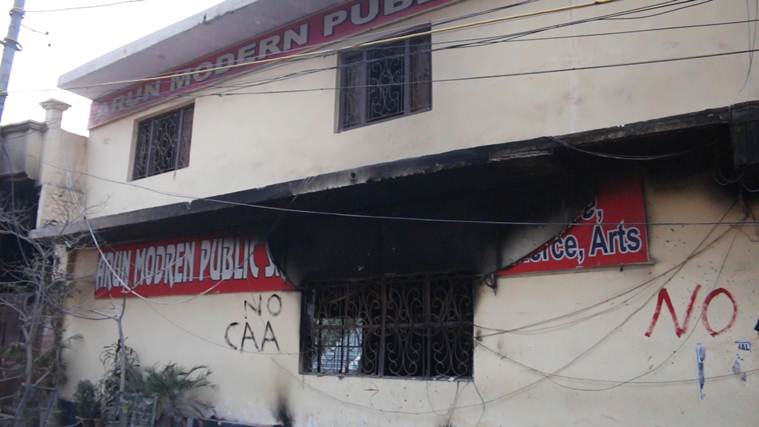delhi violence, delhi communal violence, delhi school vandalised, northeast delhi violence, delhi news, indian express