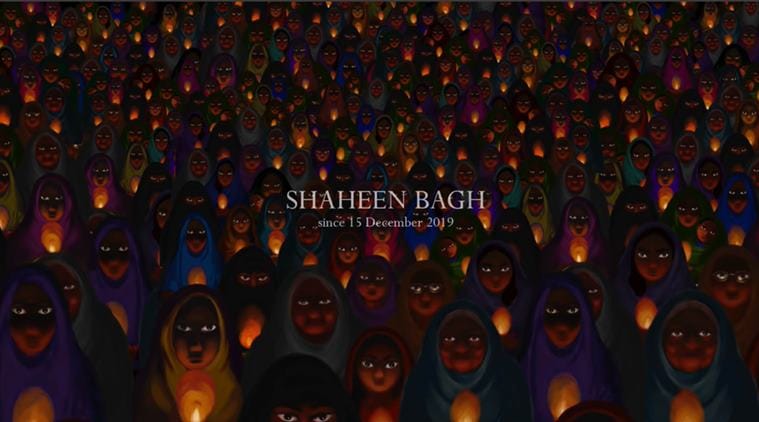 shaheen bagh, shaheen bagh protest, anti caa protest, shaheen bagh women, shaheen bagh art, Gitanjali Rao, Gitanjali Rao shaheen bagh animation tribute, viral video, indian express