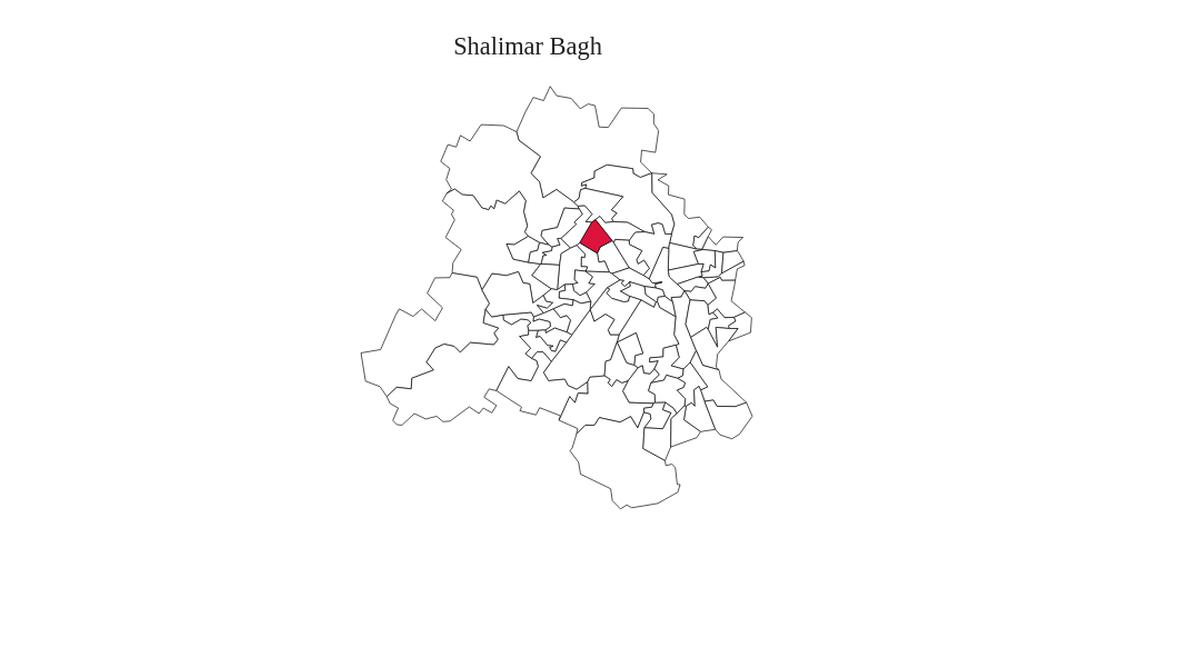 Shalimar Bagh Delhi Map Shalimar Bagh (Delhi) Assembly Election Results 2020 Live News Updates:  Delhi Vidhan Sabha Chunav Result 2020, Winner, Runner-Up At Election  Commission Of India