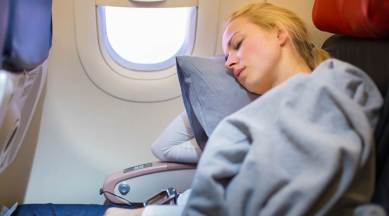 sleeping, sleeping on flights, how to sleep when travelling by flight, indian express, indian express news