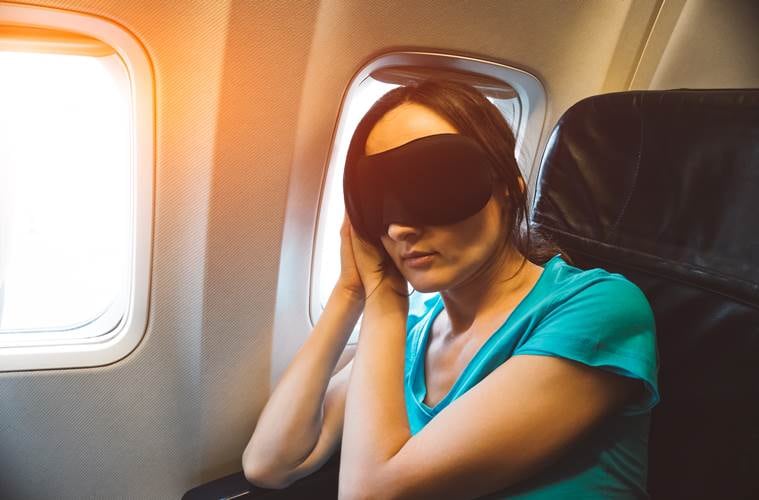 sleeping, sleeping on flights, how to sleep when travelling by flight, indian express, indian express news
