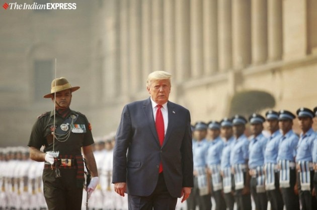 donald trump, donald trump rashtrapati bhavan, donald trump india visit, rashtrapati bhavan, us president donald trump, us president donald trump india visit, us president donald trump rashtrapati bhavan, rashtrapati bhavan Donald trump, donald trump welcome at rashtrapati bhavan, donald trump rashtrapati bhavan photos, donald trump rashtrapati bhavan images, donald trump rashtrapati bhavan pics