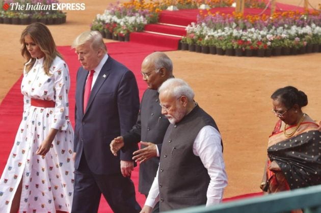 donald trump, donald trump rashtrapati bhavan, donald trump india visit, rashtrapati bhavan, us president donald trump, us president donald trump india visit, us president donald trump rashtrapati bhavan, rashtrapati bhavan Donald trump, donald trump welcome at rashtrapati bhavan, donald trump rashtrapati bhavan photos, donald trump rashtrapati bhavan images, donald trump rashtrapati bhavan pics