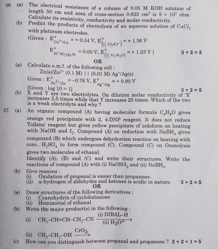 CBSE Class 12 Chemistry exam analysis, question paper | Education News ...