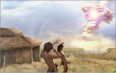 meteor impact, ancient human settlement, human civilisation destroyed by meteor, comet destroyed human civilisation
