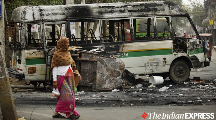 delhi riots, northeast delhi riots, whatsapp group behind delhi riots, northeast delhi communal riots, Hindu muslim clash, pro anti caa protesters clash, jaffrabad, whatsapp group, hate speech,indian express