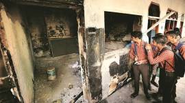 Delhi riots, riot-hit school, Delhi Board exams, delhi news, indian express news