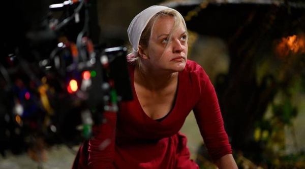 Elisabeth Moss in The Handmaid's Tale.