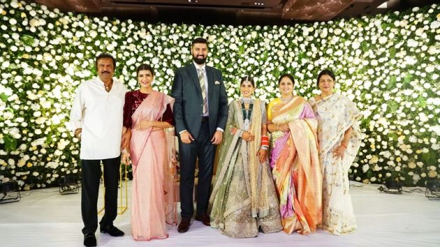mohan babu at Jayasudha's son wedding reception