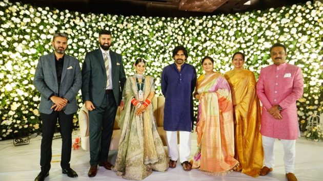 pawan kalyan at Jayasudha's son wedding reception