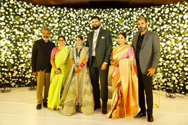 ss rajamouli at Jayasudha's son wedding reception