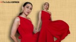 Karisma Kapoor looks sharp in this red jumpsuit; see pics