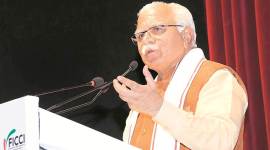 “To make... progress, our industrial, commercial world is critical, and if this has to progress, we have to ensure a peaceful atmosphere, maintain law and order," said Manohar Lal Khattar.
