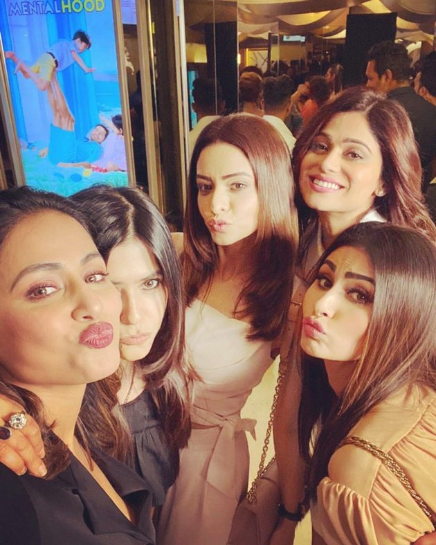 ekta kapoor with hina khan and mouni roy