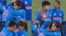 Shafali Verma, Shafali Verma crying, Shafali verma emotional, harmanpreet kaur, harleen deol, harleen deol consoling shafali verma, Women's T20 World Cup final, India women vs australia women, Shafali verma world cup