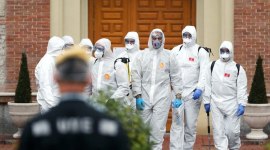 Members of the Military Emergency Unit (UME) leave an elderly home after carrying out disinfection procedures during the coronavirus disease (COVID-19) outbreak in Madrid covid 19, US coronavirus tracker, US coronavirus, US coronavirus cases, covid 19 tracker, covid 19 tracker US coronavirus, US covid 19 tracker, covid 19 cases, covid 19 tracker US, covid 19 US tracker, covid 19 cases in US , covid 19 tracker US region wise, covid 19 tracker region wise, covid 19 news, coronavirus, coronavirus tracker, coronavirus US tracker, coronavirus news