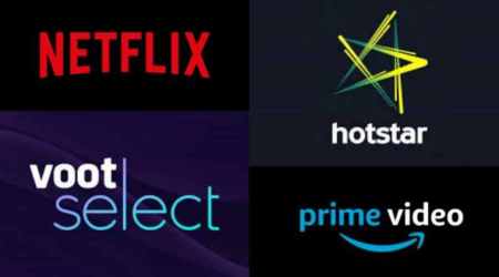Popular streaming services in India, Netflix, Hotstar, Amazon Prime Video, YouTube Premium, Voot, MX Player, Alt Balaji, Sony Liv, Zee5