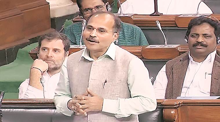 delhi violence lok sabha, Adhir Ranjan Chowdhury, BJP Meenakshi Lekhi, Lok Sabha, delhi riots, parliament delhi riots debate, amit shah delhi riots, amit shah delhi violence lok sabha