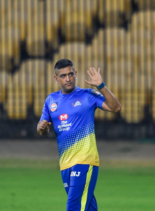 CSK Skipper MS Dhoni at Practice session