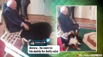 Watch: Irish President Michael D Higgins gets interrupted by his dog for a belly rub