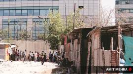 gurgaon slum, gurgaon colony, india lockdown, coronavirus lockdown, covid 19 lockdown, coronavirus gurgaon, indian express