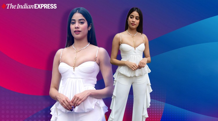 Janhvi Kapoor, Janhvi Kapoor fashion, Janhvi Kapoor white outfit, Janhvi Kapoor pictures, Janhvi Kapoor movies, indian express news
