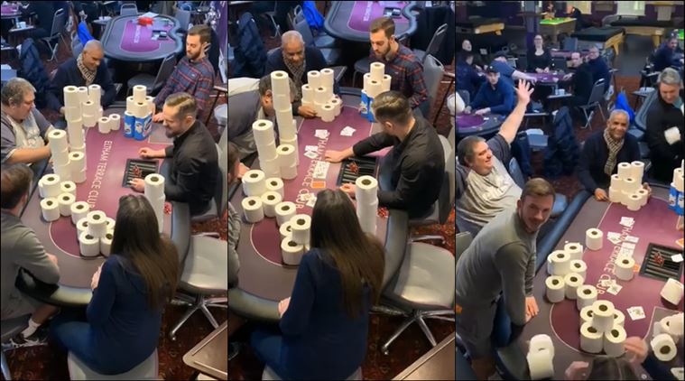 People play poker game with toilet paper rolls at London club, video goes viral | Trending News ...