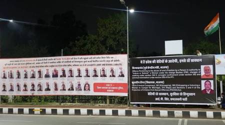 lucknow hoardings, lucknow anti caa protesters hoardings, lucknow kuldeep singh sengar hoardings, Chinmayanand lucknow hoarding, lucknow city news
