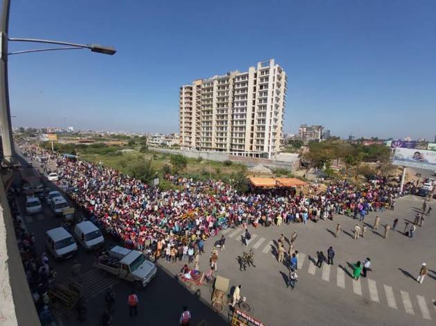 india lockdown, india coronavirus lockdown, migrant workers, migrant workers lockdown, migrant workers delhi, rajasthan migrant workers, indian express news