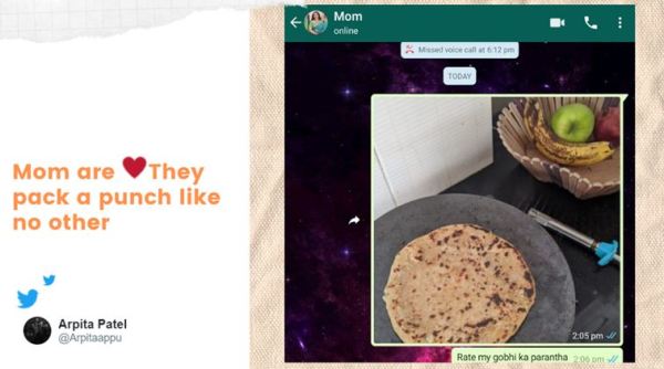 funny mom converation, desi moms, desi mother trolling, akshar pathak, akshar pathak mom paratha conversation, quarantine diaries, indian express,