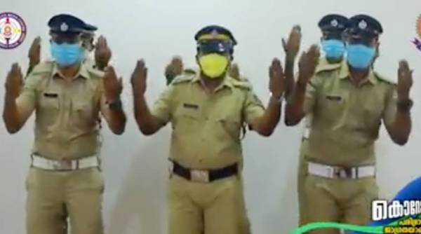 coronavirus, covid-19, police hand-wash dance, police, viral video, coronavirus cases India