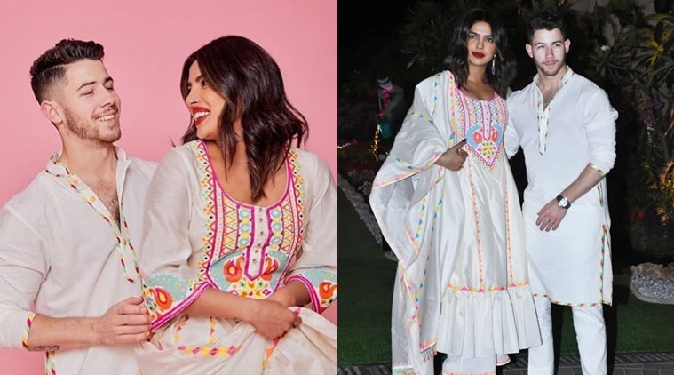 Holi 2020: Priyanka and Nick twin in Abu Jani Sandeep Khosla ensembles