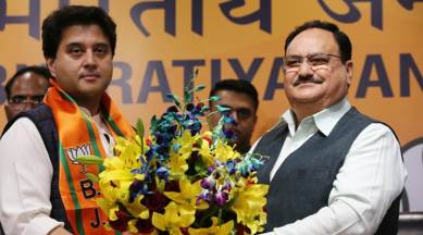 Ex-Congress leader Jyotiraditya Scindia joins BJP in presence of J P Nadda