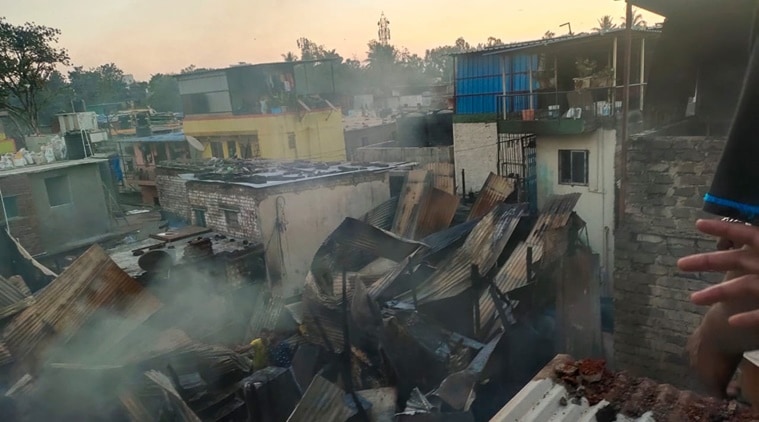 Fire at Pune slum, 30 hutments gutted, no casulaties | Pune News - The ...