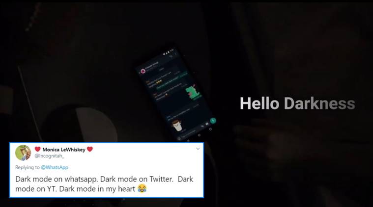 Netizens Share Hilarious Memes And Jokes After Whatsapp Introduces Dark Mode Trending News The Indian Express