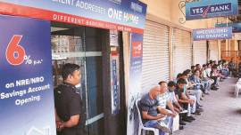 Yes Bank crisis, Yes Bank fiasco, Yes Bank, Yes Bank withdrawal capped, Yes Bank ATM, Yes Bank money withdrawal, SBI to invest in Yes Bank, RBI on Yes Bank, Nirmala Sitharaman on Yes Bank, Business news, Indian Express