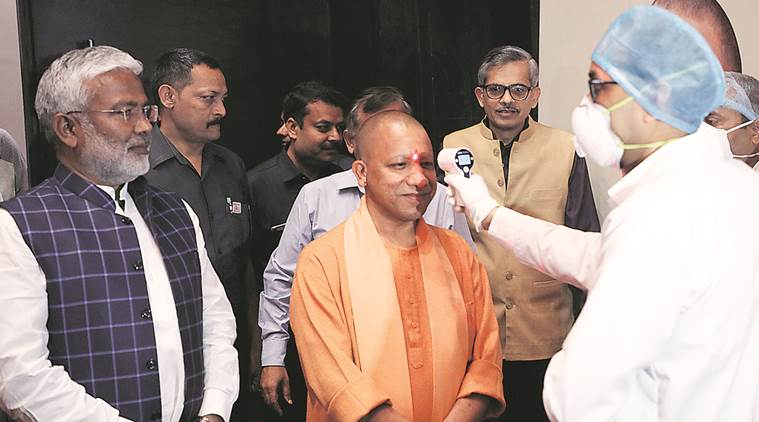 UP cheif minister, Yogi Adityanath, Yogi Adityanath govt three years, UP govt, coronavirus in up, indian express