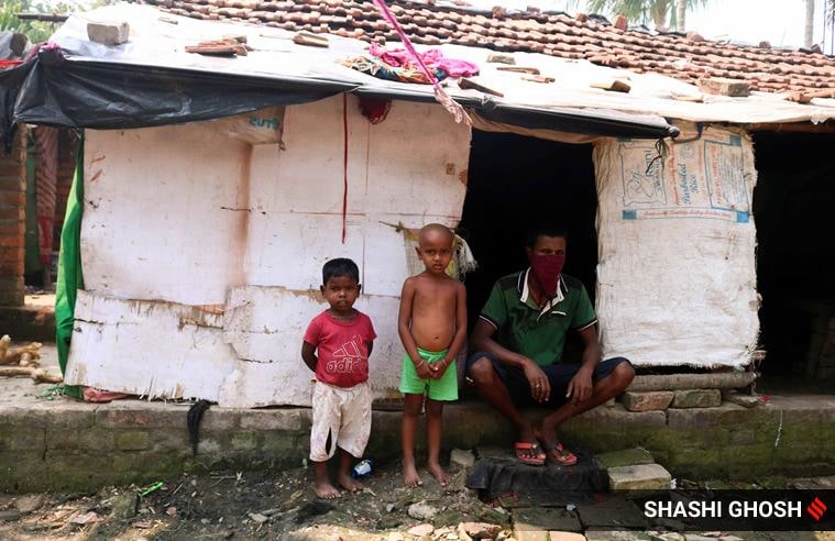 coronavirus, coronavirus lockdown west bengal coronavirus, slum coronavirus lockdown, barasat fishermen slum lockdown, west bengal news, indian express,