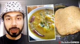 saransh goila recipe, how to make bedmi, aloo bedmi, aloo bedmi recipe, sustainable cooking, sustainable living, zerowaste cooking, buniya wale aloo, indianexpress.com, indianexpress, easy recipes, kitchen diaries, lockdown cooking, quarantine cooking, breakfast recipe, poori recipes, how to make aloo gravy, up-style bedmi,