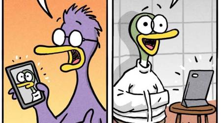 comic series, comics about parents and kids in lockdown, funny lockdown comics, parenting, indian express, indian express news