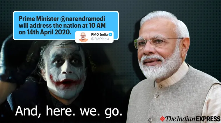 India, Prime Minister Narendra Modi, PM Modi, address to nation, PM Modi address to nation memes, PM Modi memes, lockdown, Coronavirus, pandemic, COVID-19, Trending News, Indian Express news