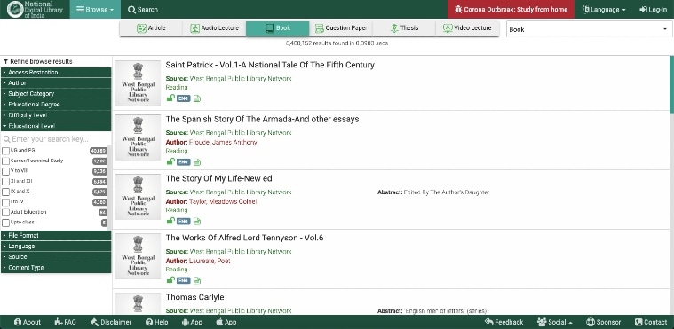 ndli, free books online, free question papaer, free board paper solution, ndli books online, iit kharagpur, mhrd