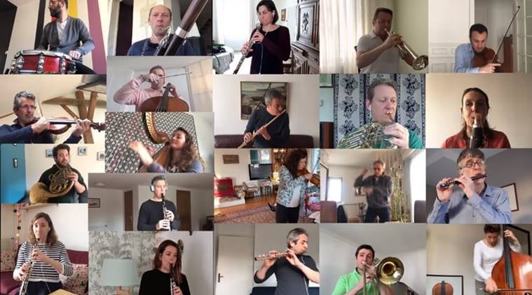 covid-19. coronavirus, French orchestra play, coronavirus lockdown, The National Orchestra of France, viral video, France lockdown
