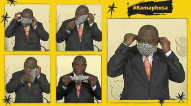 Memes follow after South African President Ramaphosa's video of 'face mask  mishap' goes viral | Trending News,The Indian Express