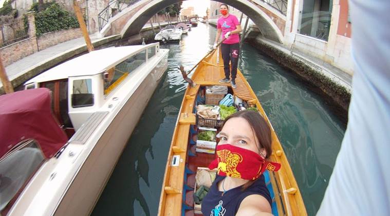 Venice, gondola rides, Row Venice, Venice women supplying essentials, Italy, indian express, indian express news
