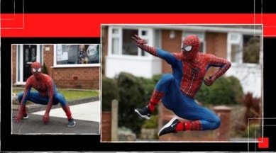 Two martial arts teachers dress as Spiderman to cheer up kids in England  amid coronavirus lockdown | Trending News,The Indian Express