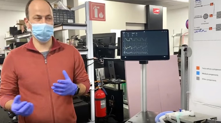 Tesla shows off ventilator prototype made from car parts [Watch Video]