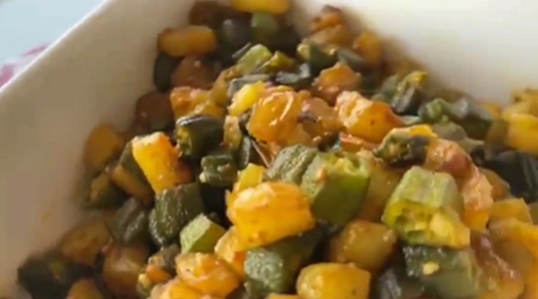 How to make aloo bhindi, Bihar-style