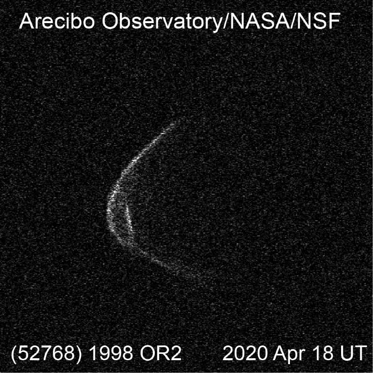 asteroid 1998 or2, 1998 or2 flyby, 1998 or2 earth pass by, asteroid passing earth, arecibo observatory, asteroid wearing mask